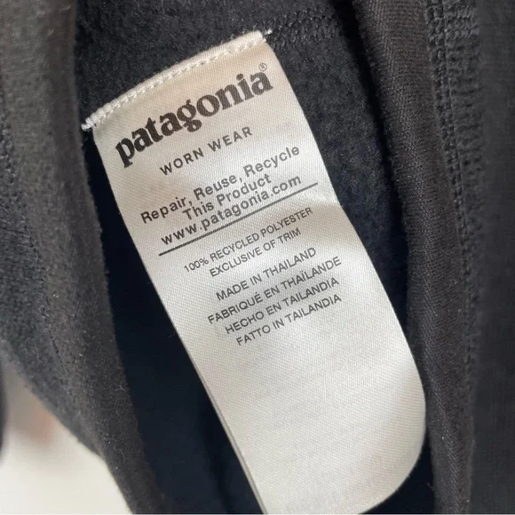 Patagonia Men’s Size Medium Half Zip Pullover Sweatshirt Charcoal Black Like New - Picture 3 of 5